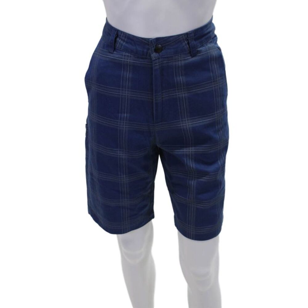 NYC Industry Womens Cotton Plaid Four Pocketed Casual Shorts Blue Size 26